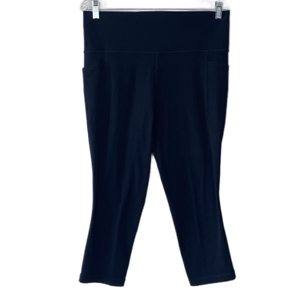 Athleta Salutation Stash Side Pockets Powervita RN 54023 Black Size Large - Picture 8 of 16